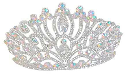 VICASKY Couronne de Mariage Brillante avec Strass Coiffe Délicate pour Femme Ornement de Tête