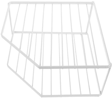 TOKIDNY Pot and Pan Rack Corner Shelf Organizer Metal White Cabinet Stand for Kitchen Storage Flexible Installation and Space-Saving Design