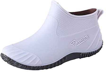 Scarpe da Giardino Impermeabili da Donna, Stivali da Pioggia Senza Lacci, Stivali di Gomma a Taglio Basso, Stivali di Gomma Impermeabili con Suola Antiscivolo, Scarpe Leggere da Giardinaggio