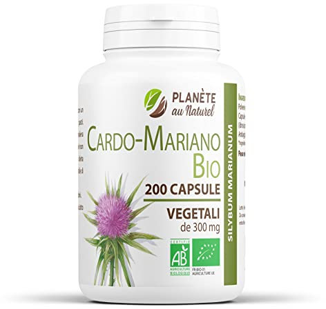 Cardo Mariano Bio - 300mg - 200 capsule vegetali - Planète au Naturel