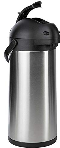 ONVAYA® Airpot Pumpkanne | Isolierkanne | Thermoskanne | Getränkespender | Edelstahl mattiert | Kaffeekanne | Doppelwandig (5 Liter)