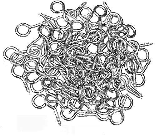 MZMing [300 Pieza] Mini Ojo Tornillo Perno 15mm x 7mm Cromado Cáncamos Fianza Accesorios Hechos a Mano Hembrillas para Hacer Joyas de Bricolaje Madera Resina Encanto de Arcilla Proyectos Artesanale