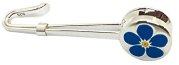 THE MASONIC COLLECTION - Forget Flower Design Napkin Holder - Sterling 925 Silver - Napkin Hook/Bib Regalia - Gift Box – Freemason Gift for Men