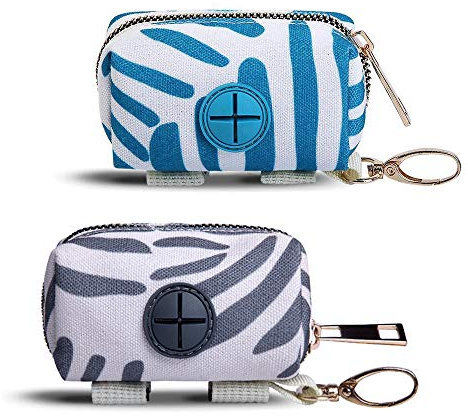 Lele Life 2Pcs Distributeur De Sacs À Déjections Canines, Sac A Crottes Chien, Déchets Pour Chiens Ramasse-Crottes Chiens, Verte Et Grise