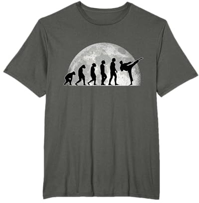 Karaté Évolution Lune Arts martiaux Jiu Jitsu Ceinture noire T-Shirt