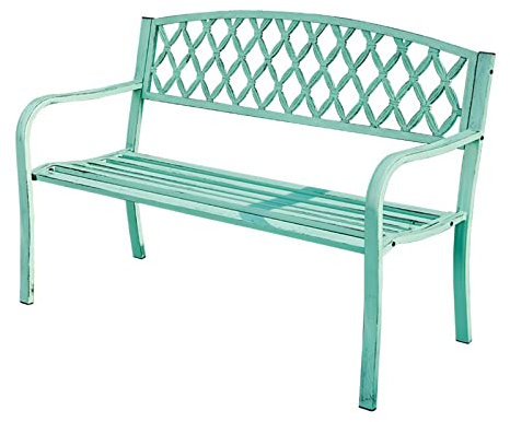 Utomhusbänk Parkstolar,trädgårdsbänk Loungestol med ryggstöd i mesh,antik Finish Barrel Trädgårdsbänk,metall Balkong Veranda Sits Planterare