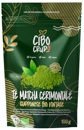 The Matcha Cerimoniale Giapponese e Bio - 100g. Te Verde Matcha in Polvere Biologico per Cerimonia del Tè Matcha Latte o Frullati. Organic Matcha Green Tea Powder.