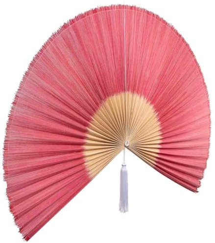 WANDERLUST DECO Palmito decoración de Pared de Madera de bambú y Tela Rosa 145x75x2h cm