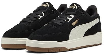 PUMA Shuffle Downtown SD - Tenis Unisex para Hombre, Color Negro, Gris Vapor y Dorado, Talla 4, Puma Negro Vapor Gray Puma Gold, 37 EU