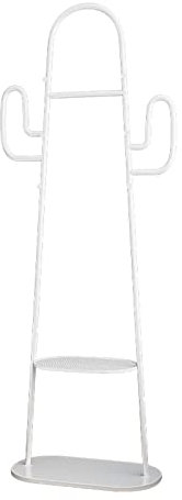 XPSHP25112 Porte-Manteau de Sol Porte-Manteau Cactus Vert au Sol, présentoir Simple et créatif for Magasin de vêtements, Chambre à Coucher, Porte-Manteau Suspendu Cintre Debout(Blanc)