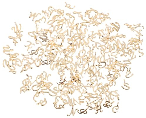 Operitacx Ciondolo Iniziale in Metallo Charm Lettere Alfabeto Per Bracciale Con Lettera Ciondoli Lettere Alfabeto Per Collane E Bracciale Per Charms 156 Pezzi 1.30 X 1.00 X 0.20 Cm