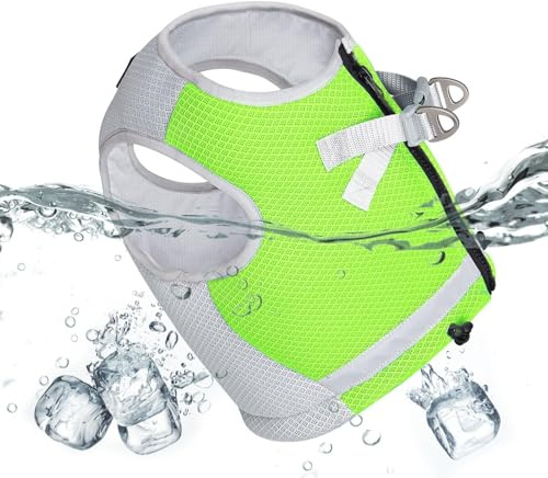 Arnés de perro fresco,Arnés de enfriamiento de refrigerante de 3 capas para perros - Arnés de tiras reflectantes para seguridad, chalecos de cachorro con hebilla ajustable, deporte