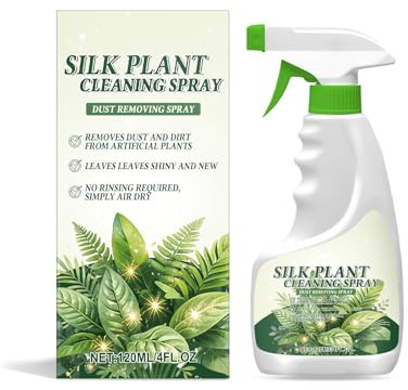 120ml / 4oz Silk Plant Plant Cleaner Spray, Simulation Plant Cleaner Liquid Sprayer, Quick-Dry Dust Remover for Silk Flowers, Restores Shine Spot-Free Fake Greenery Plant Cleaning Spray