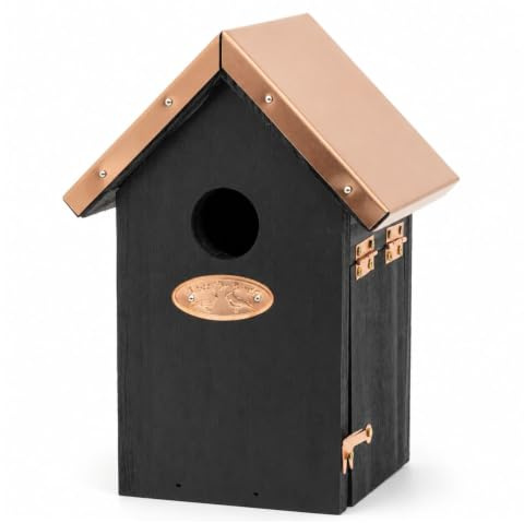 CKB LTD Wooden Bird House for Garden with Copper Roof Wrens Nest Box