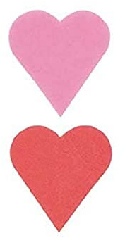 dekora – 495 Cœurs en Azyme comestibles, 2 cm, Assortis Rose et Rouge, Décoration pour gâteaux et Cupcakes, Saint-Valentin, Mariages et Anniversaires