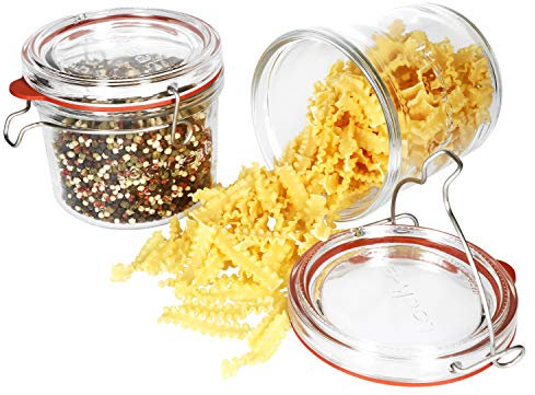 Luigi Bormioli Lot de 2 bocaux en verre de conservation XL 0,5 & 0,75 l