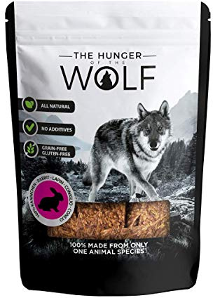 The Hunger of the Wolf Hundesnack für Hunde aller Rassen, 100% Kaninchenfleisch - 0.2 kg