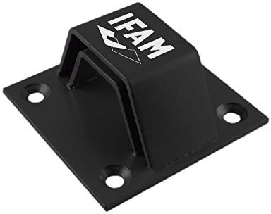 IFAM | Ancoraggio da terra per moto Pit Stop| Livello di protezione antifurto | Doppio arco in acciaio| Colore nero|Adatto per montaggio a parete