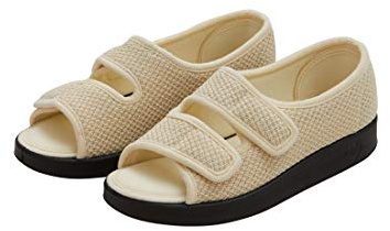 Silverts Recovery Sandals Women, Diabetic Shoes for Women, Extra Wide Slippers for Women, Diabetic Slippers for Women Wide Width, Elderly Slip on Shoes | Non-Slip Sandals - Natural/Black 10