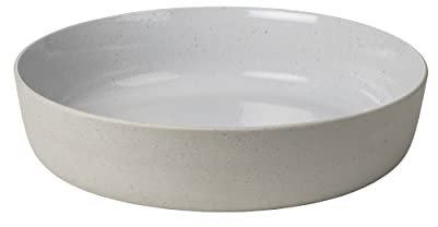 Blomus -SABLO- Keramik Salatschüssel 28cm, Servierschale, Suppenschale, Snack Bowl, spülmaschinenfest, bruchfest, Farbe Sand, Material Keramik (64161)