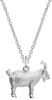 Sterling Silver Chinese Zodiac Year of the Goat Pendant Necklace