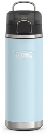 THERMOS ICON SERIES Stainless Steel Water Bottle with Spout - 24 Ounce, Glacier - Vacuum Insulated Water Bottle with Lid