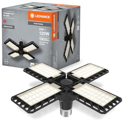 LEDVANCE LED FLOODLIGHT HIGHBAY E27 24W BK, ideal für Renovierungsarbeit