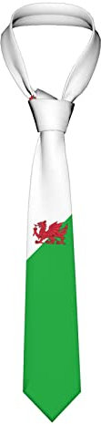 Krawattenschal Walisische Cymru-Flagge, Hochzeit Krawatte Klassisch Arbeit Krawatten Graziös Schlips Für Business Büro Herren