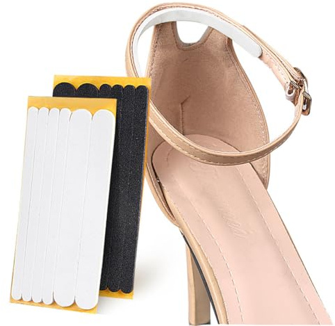 XUKZIMA Lot de 6 poignées de talon invisibles pour chaussures de femme - Réduit le frottement des chaussures - Mini poignées adhésives pour sandales - Coussinets de protection contre les pincements