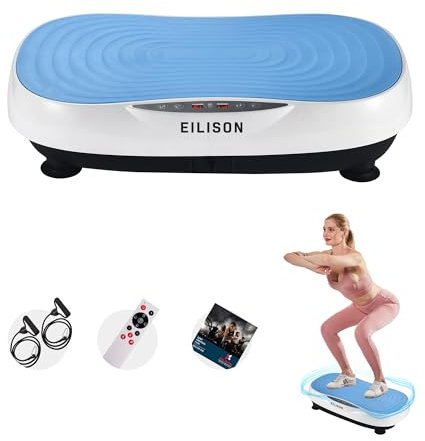 EILISON Glory vibrationsplatta träningsmaskin – träning för hela kroppen vibration fitnessplattformsutrustning för hem- och reseträning, viktminskning, toning och välbefinnande (blå)