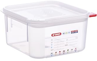 Araven Squared Transparent Container Polypropylene - 2Ltr with Lid 195x195x100