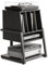 FITUEYES Design Plattenspieler Tisch aus Holz Metall HiFi Rack für Plattenspieler 120 Platten Kompaktanlage Plattenspieler Regal für Wohnzimmer Musikzimmer