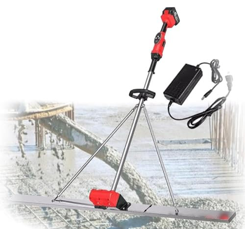 Outil Vibrant pour Béton Grattoir éLectrique Finition pour béton, grattoir électrique, truelle à sans Fil, nivellement de en Ciment, grattoir électrique de 1,8 m