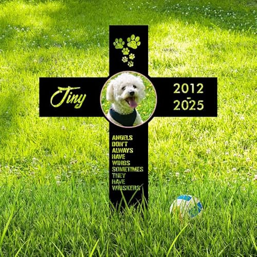 Cadeaux commémoratifs pour Chiens Pierre tombale commémorative personnalisée Marqueur de Tombe en métal personnalisé marqueur funéraire personnalisé pour Animal de Compagnie