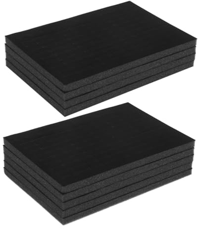PACKOVE Lot De 9 Inserts Pour Tiroirs À Bijoux Plateaux En Mousse Pe Coussins Noirs Pour Boîtes À Colliers Rembourrage Doux Pour Bracelets Montres Et Boucles D'Oreilles