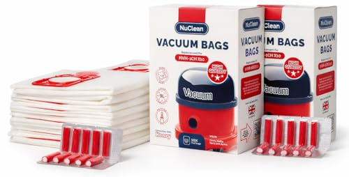 Nuclean 20 Large Replacement for Henry Hoover Bags 20 9L Bags and Freshners