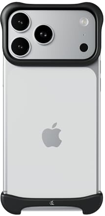 Arc Pulse Compatible with iPhone 17 Pro Phone Case (2025), Minimalist Protective Shock Absorption Aerospace Grade Aluminum Shells + Elastomer Inlays Easy Fit 6.3 inch Matte Black