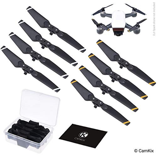 Hélices pour DJI Spark – 2 ensembles (8 pales) – Avec une boîte de rangement pratique – Ailes pliable à lancement rapide – Conception de vol testée – Accessoire essentiel pour votre DJI Spark Drone