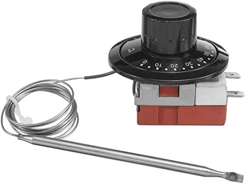 Termostato capillare per auto, interruttore di controllo della temperatura della ventola di raffreddamento TS-120SR, regolabile 0-120 ° C riscaldamento/raffreddamento