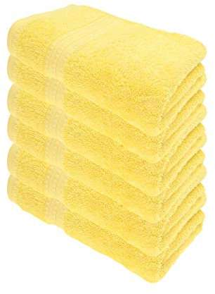 Julie Julsen® Bio Handtuch-Set, 6 Handtücher in 32 Farben erhältlich weich und saugstark Gelb 50x100 cm