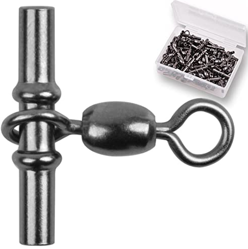JSHANMEI Sleeve Swivels Fishing Cross Line Swivels 3 Way Swivels Fishing Three Way Crimp Swivel Heavy Duty Brass Triple Swivels Saltwater Fishing Tackle 3#-25pcs