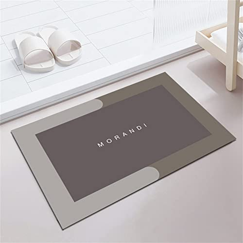 Badematte, Bath Mat, Badvorleger, Duschvorleger, Fußmatte Dusche, Badematten, Duschvorleger Badteppich Rutschfest Waschbar, Bad Badezimmer Teppich, Bathroom Mat, Badematte Neutrales Curry-70x120cm