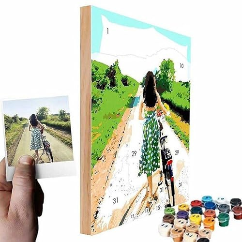 Personalized Paint by Numbers Kit for Adults, DIY Acrylic Oil Painting by Number Kits on Canvas, Personalized Customized Your Own Pictures, Home Decor, Best Gift for Friends (12X12inch, Framed)