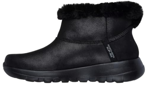 Skechers botas On-the-go Joy Cozy Dream para mujer, Negro/Negro, 5.5