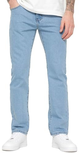 BRAND KRUZE Mens Straight Leg Jeans Casual Cotton Regular Fit Denim Pants for All Waist Sizes