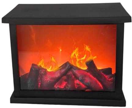 Lampe LED de Cheminée USB - Lumière D'ambiance de Flamme Réaliste, Fausse Décoration D'intérieur avec Effet Vacillant électrique