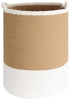 ARQMIFU Cesto Portabiancheria Grande in Corda di Cotone, 57 L, Cesta Porta Coperte da Salotto, Portabiancheria Sporca, Porta giochi, Cesto Intrecciato, 38 x 50 cm.