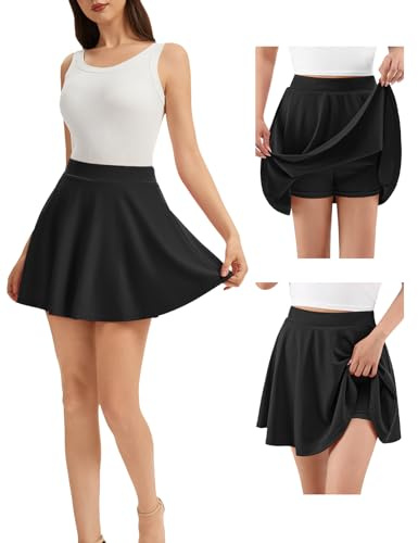 Bridesmay Women's Mini Skirt Basic Short Skater Skirt School Girl Anime Skirt
