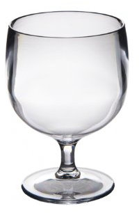 Set of Roltex Unbreakable Reusable Polycarbonate Plastic Stacking Wine Glasses (220ml to Rim Height 10.6cm, Max Diameter 7.6cm) Realistic Alternative to Glass (4)