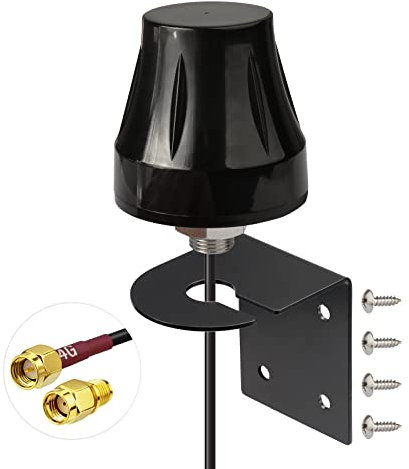 Bingfu Antena 4G LTE SMA Macho 5dBi Soporte Fijo para Exteriores Antena Impermeable de Montaje en Pared para Enrutador 4G LTE Puerta de Enlace Celular Teléfono Doméstico Módem Juego Cámara de Rastreo